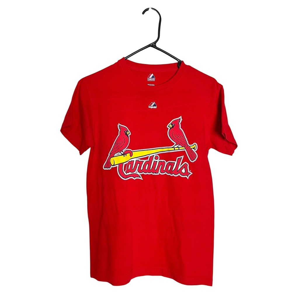 Majestic St. Louis Cardinals Matt Holliday 7 Red Graphic T-Shirt Mens Small